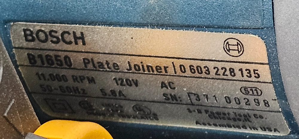 Bosch B1650 Plate Joiner