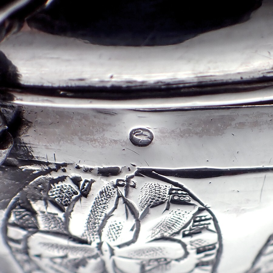 Ornate Decanter Flask Thick Silver Overlay Middle Eastern 900 Silver