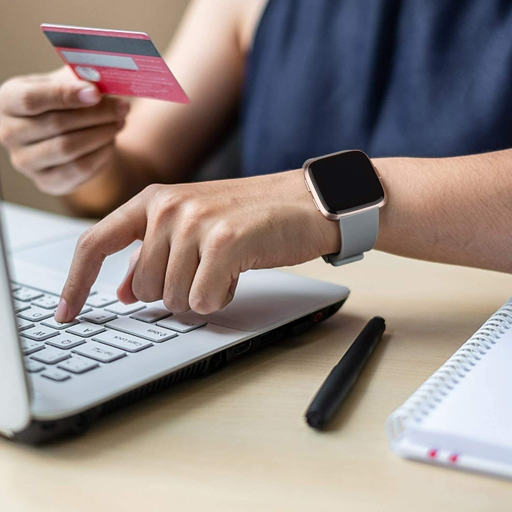 2Pack Replacement Silicone Band Strap For Fitbit Watch Versa /Versa 2/ Lite