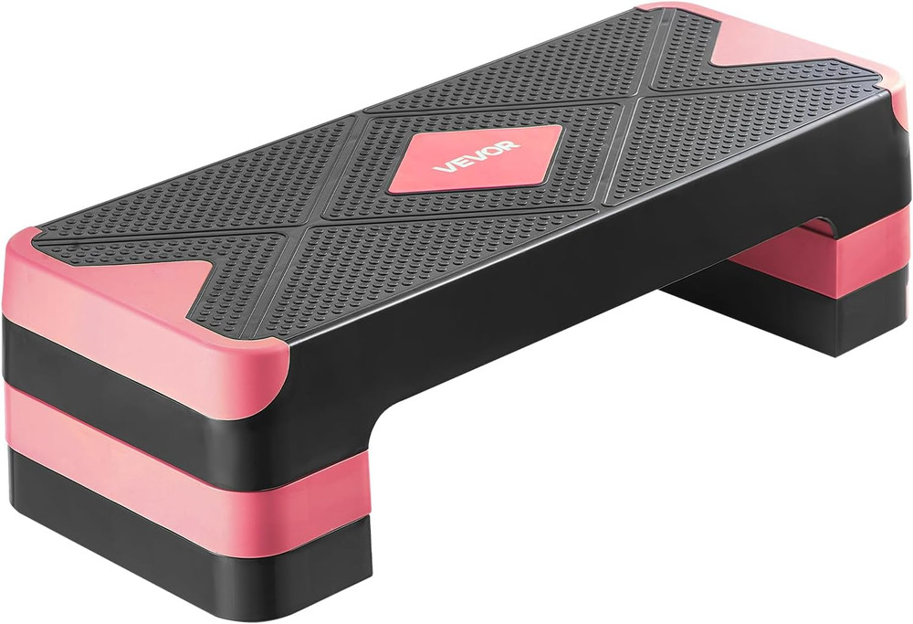 Aerobic Exercise Step Platform 28-Inch Workout Aerobic Stepper Height Adjustable