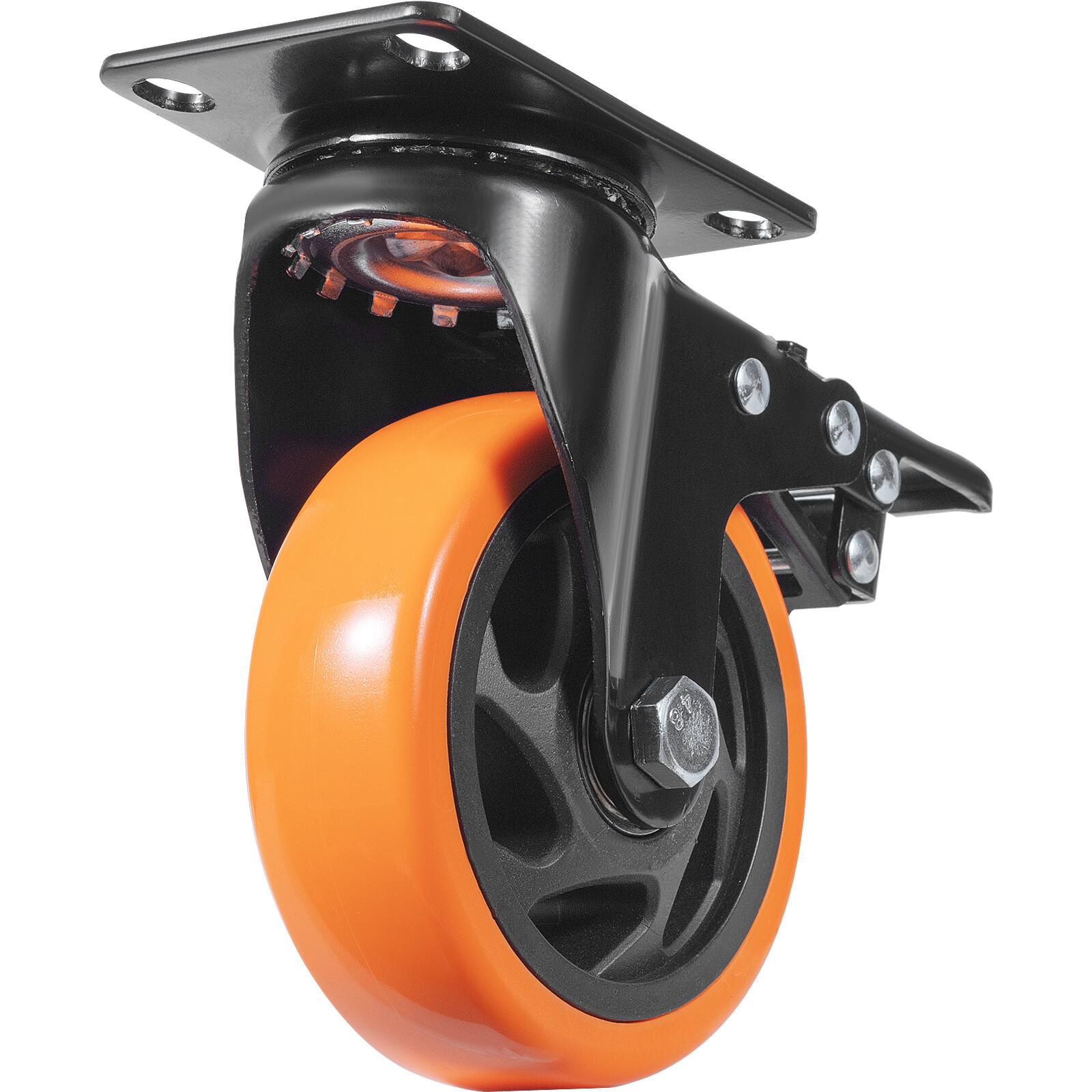 VEVOR 4 Pack 4" Caster Wheels Swivel Plate Polyurethane Heavy Duty Casters