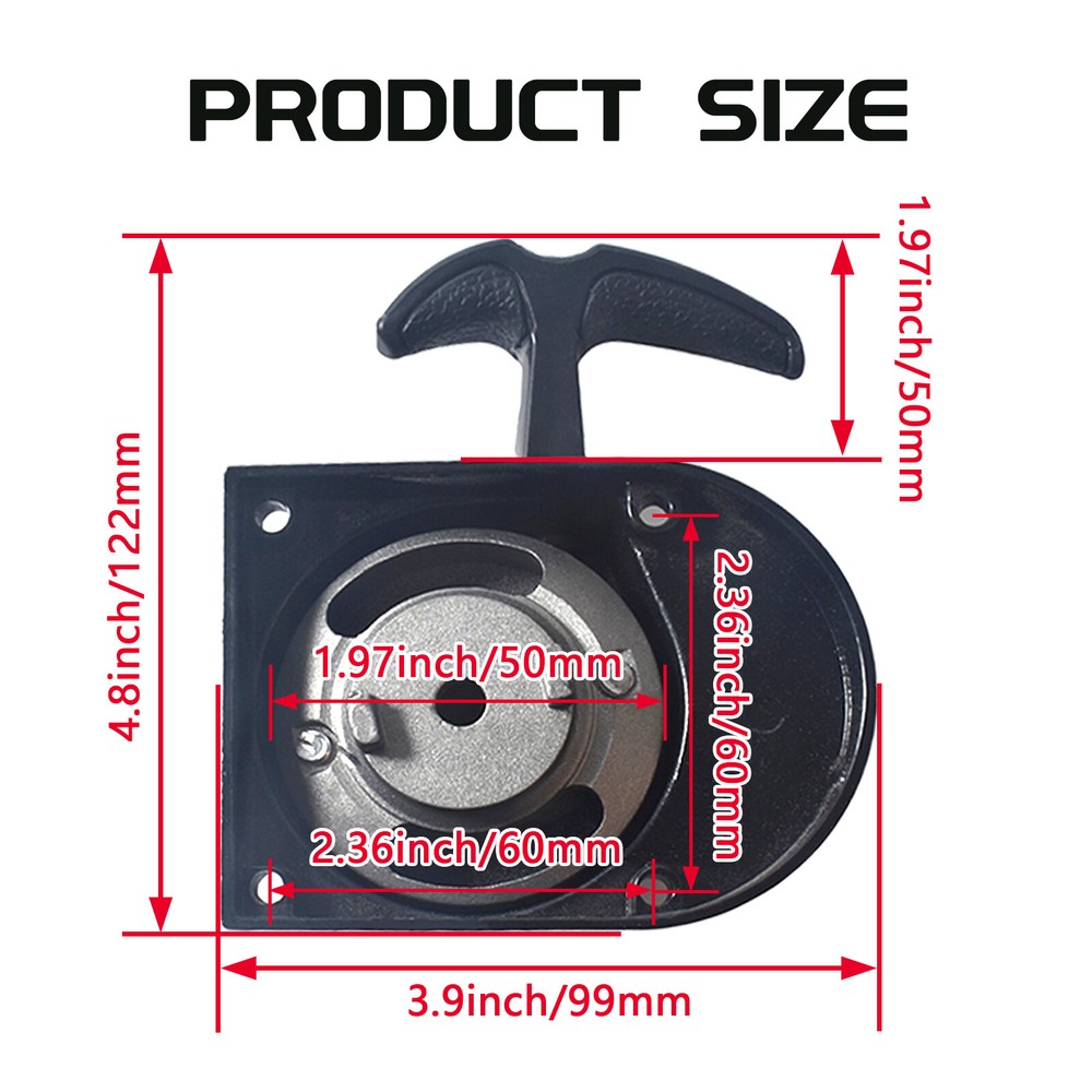 Alloy Starter Pull Start Starter for 49cc 50cc 60cc 66cc 70cc 80cc Motorized