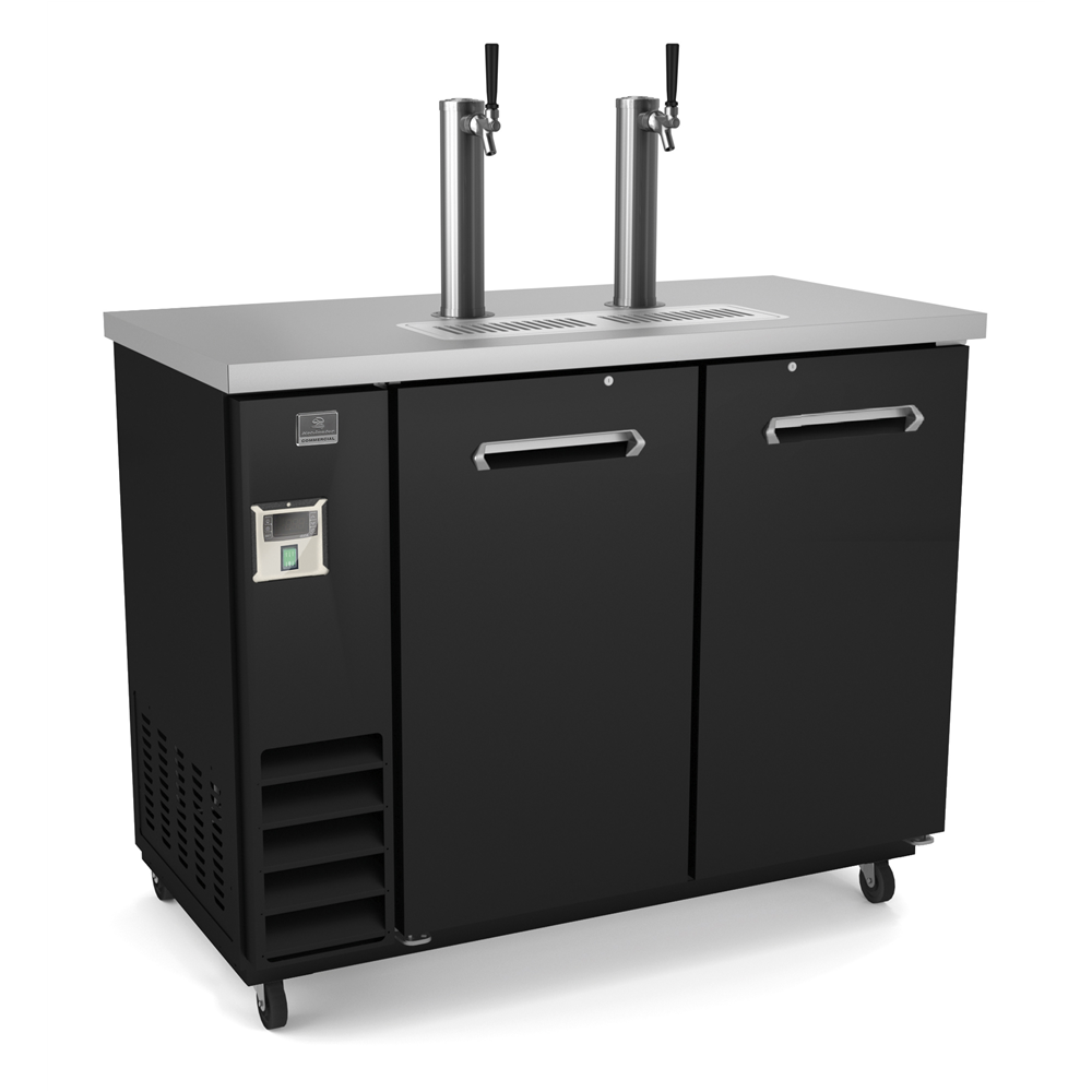 Kelvinator KCHBBD2D2T 49" Draft Beer Cooler with (2) Single Faucet Columns