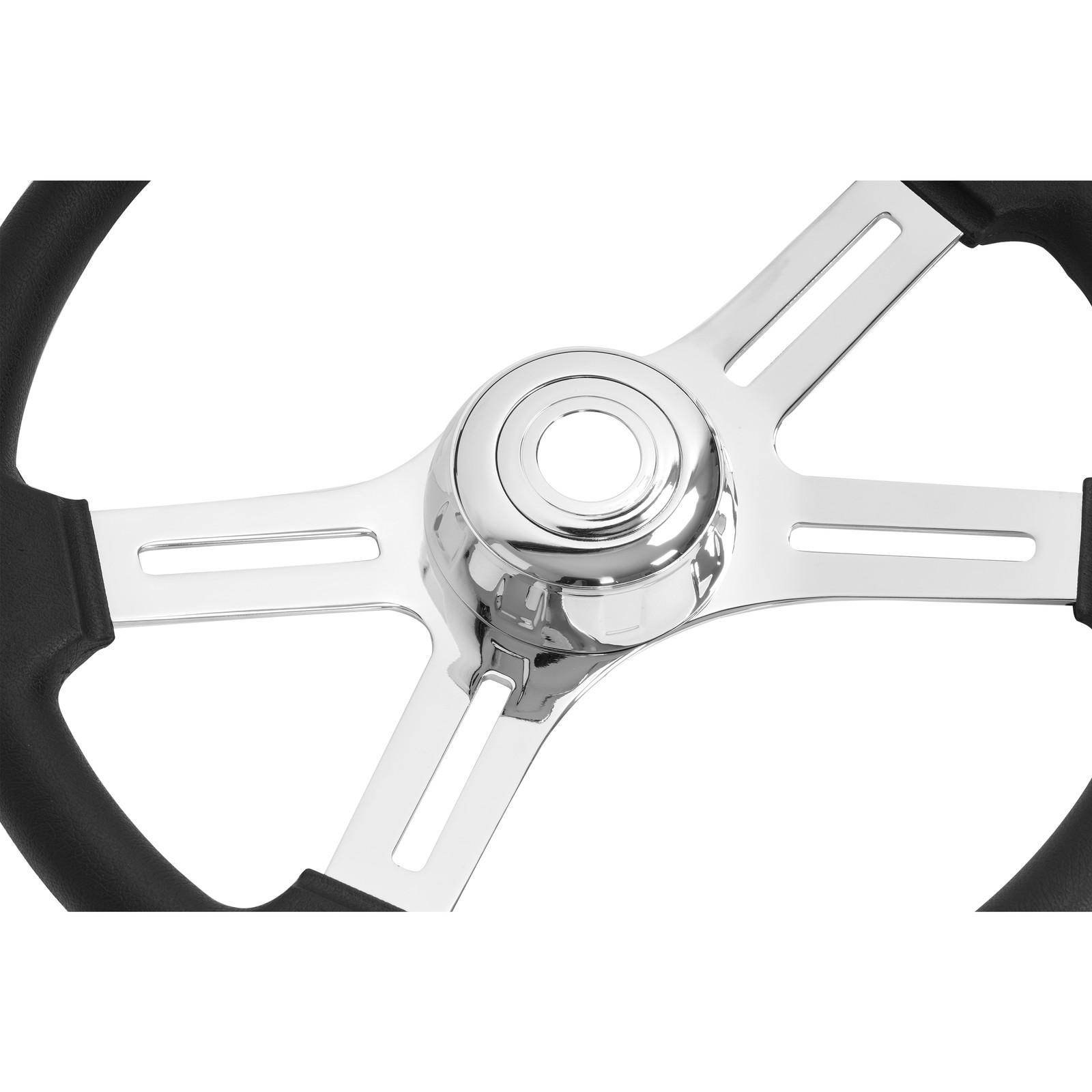 4 Spoke Steering Wheel 18" Black For Freightliner/ Kenworth/ Peterbilt/ Volvo