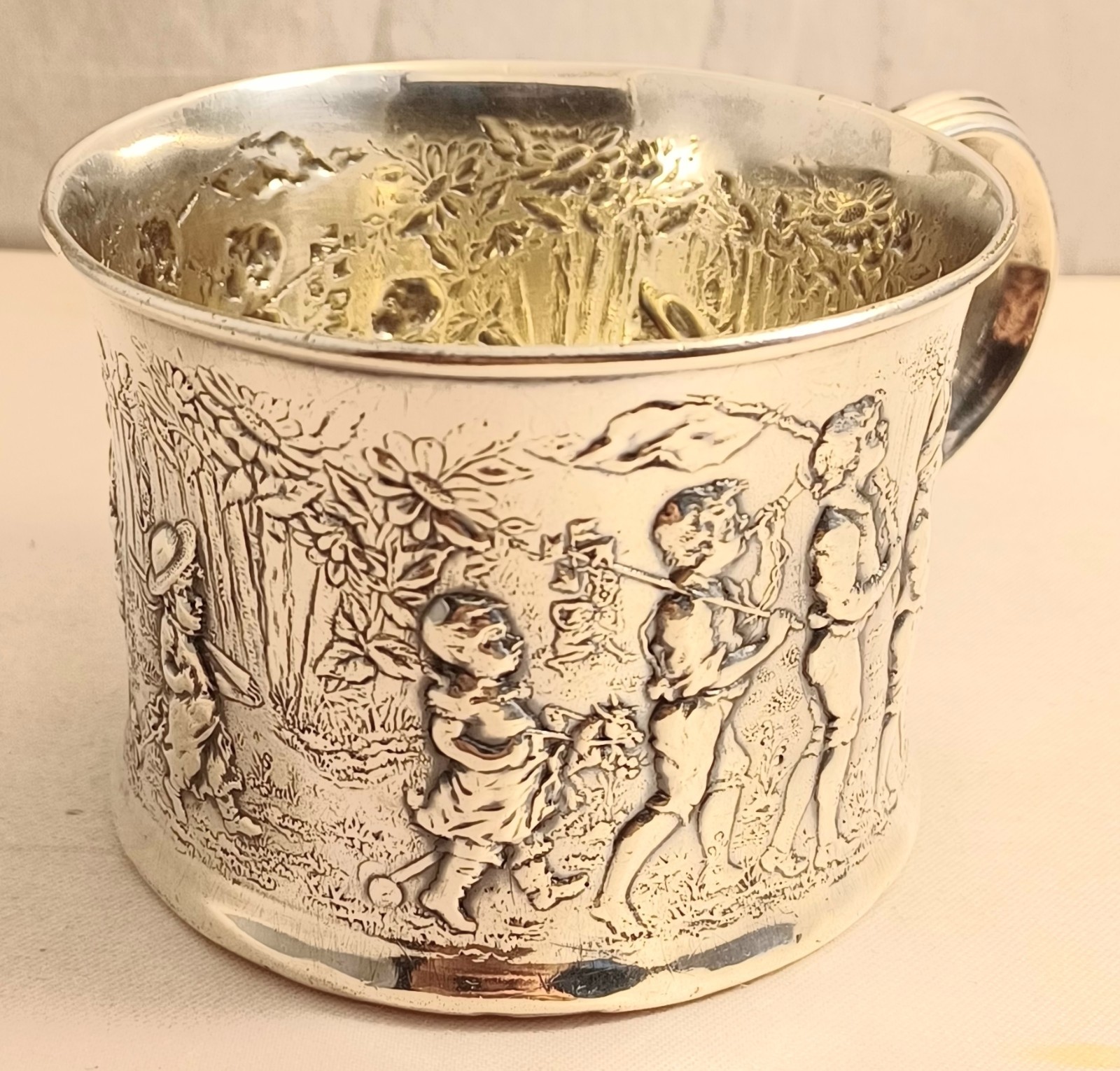 Great Gorham Sterling Figural Childrens Large Baby Cup