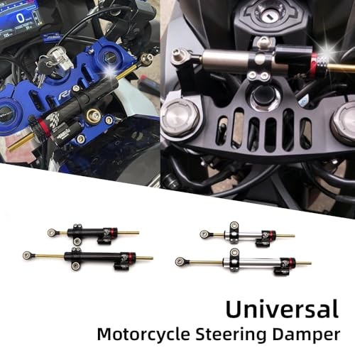 Universal Motorcycle Steering Damper, Adjustable Steering Damper 10"