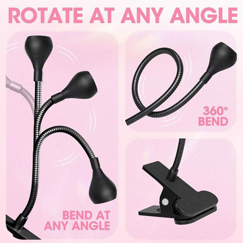 LED Lamp Laptop Computer Clip On Bed Desk Table USB Reading Light Flexible