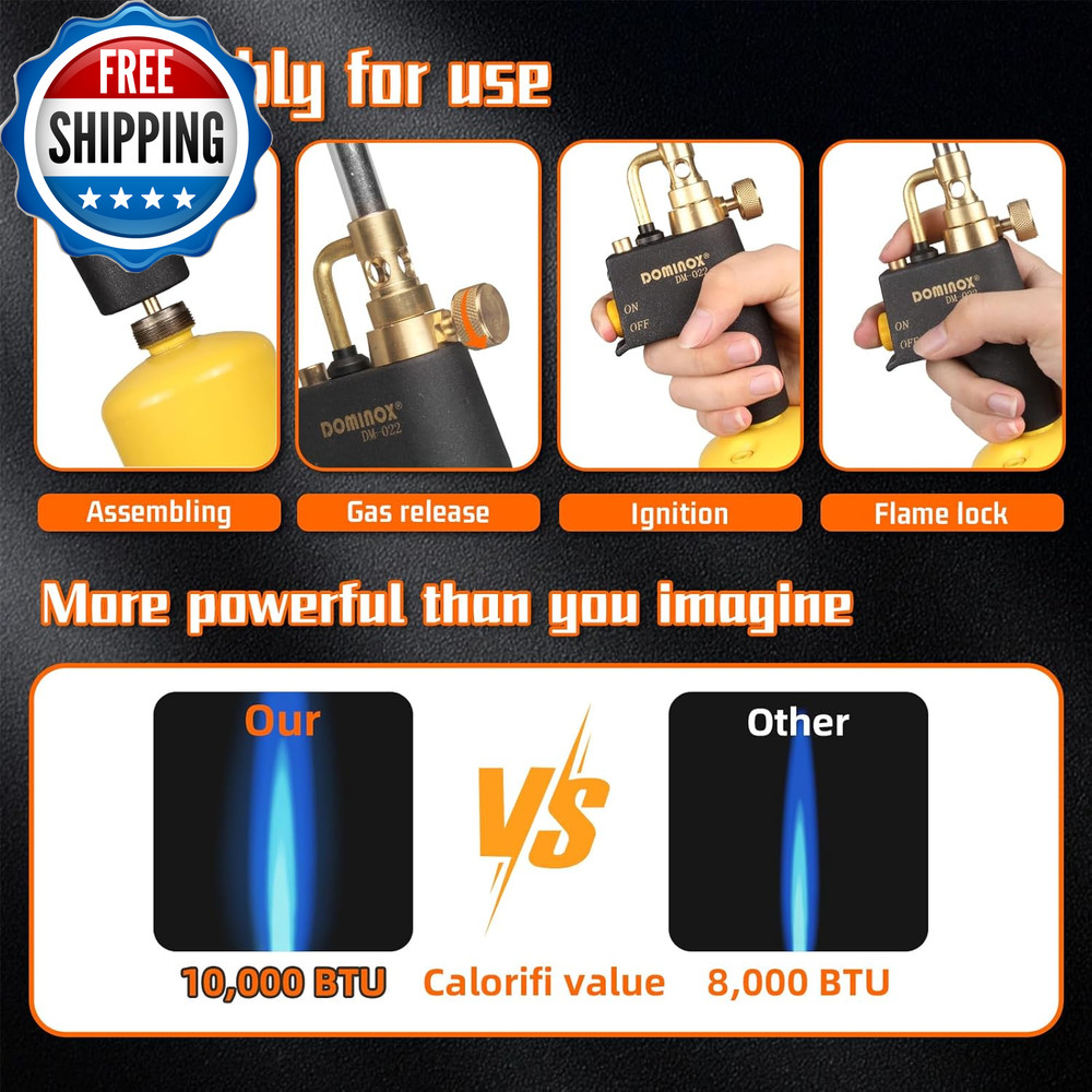 Propane Torch Head High Intensity Torch Head Trigger Start Gas Torch............