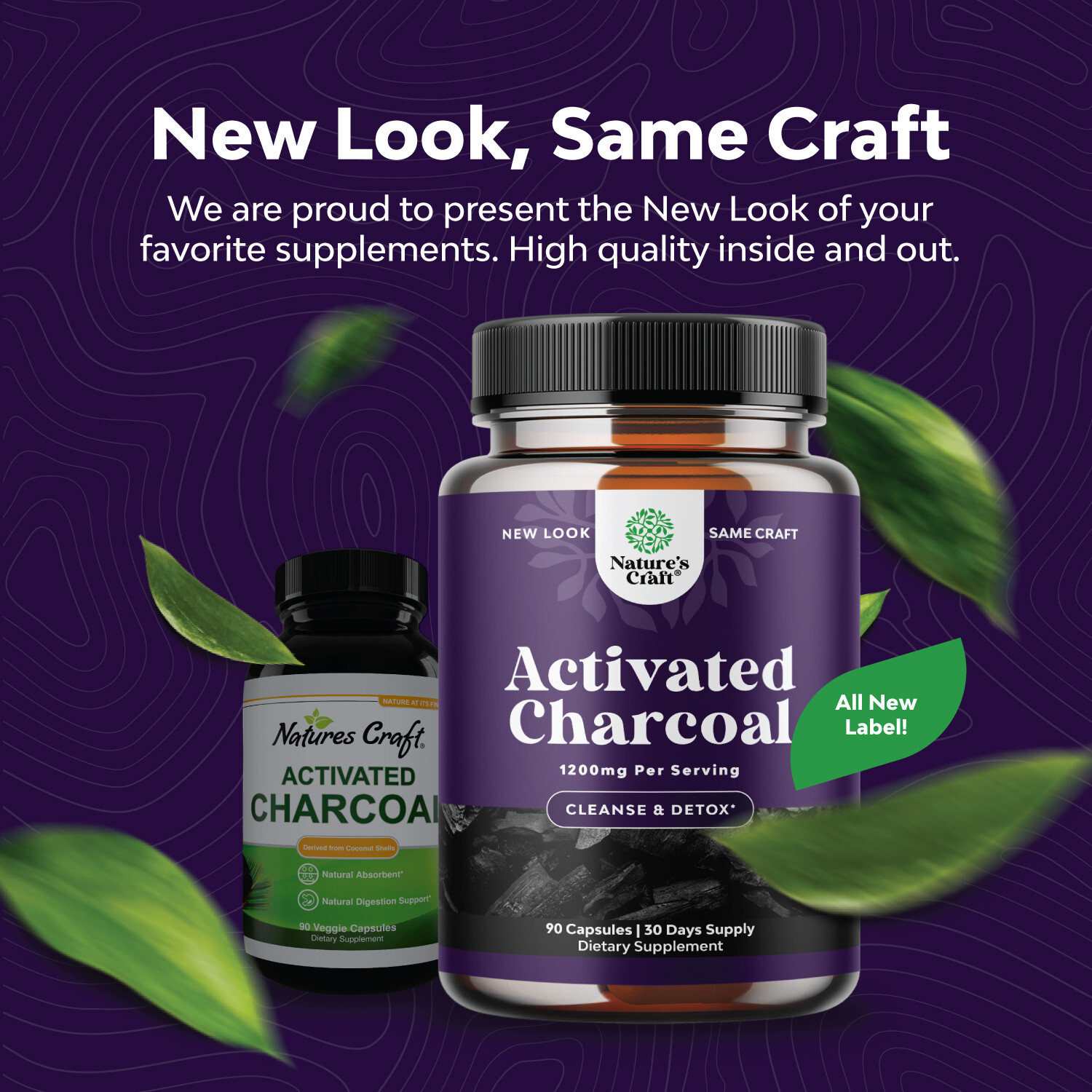 Cleanse and Detox Activated Charcoal Capsules - Purifying Detox Pills