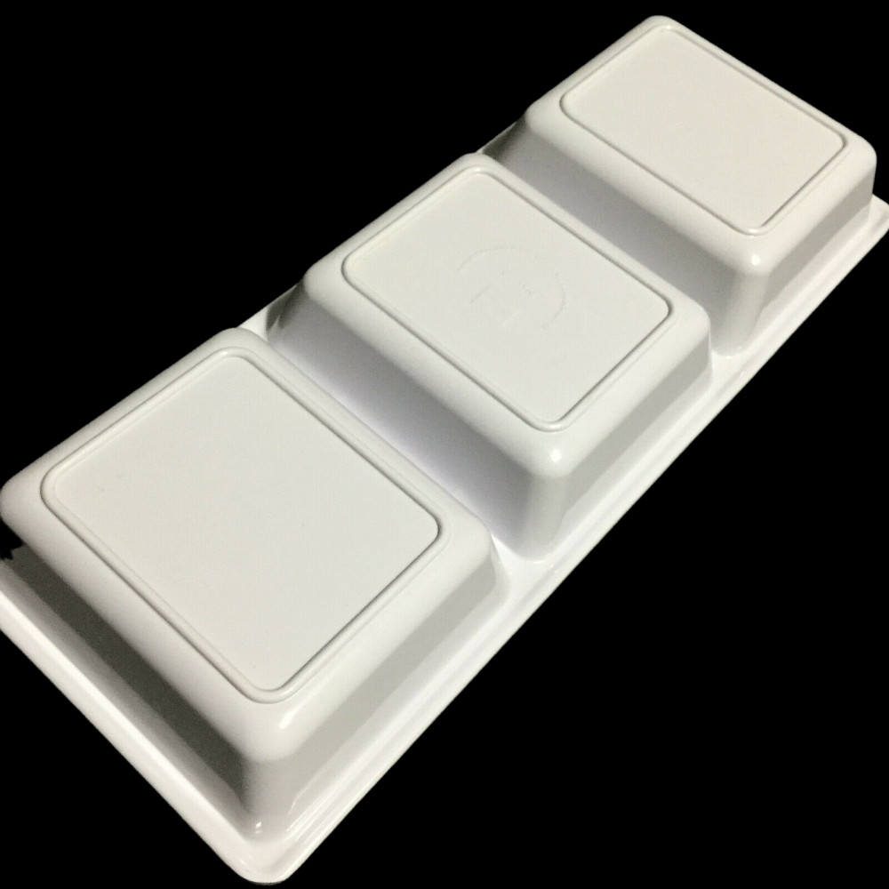 Precidio Snack Serving Tray Divided Sections Modern Abstract Squares Multicolor