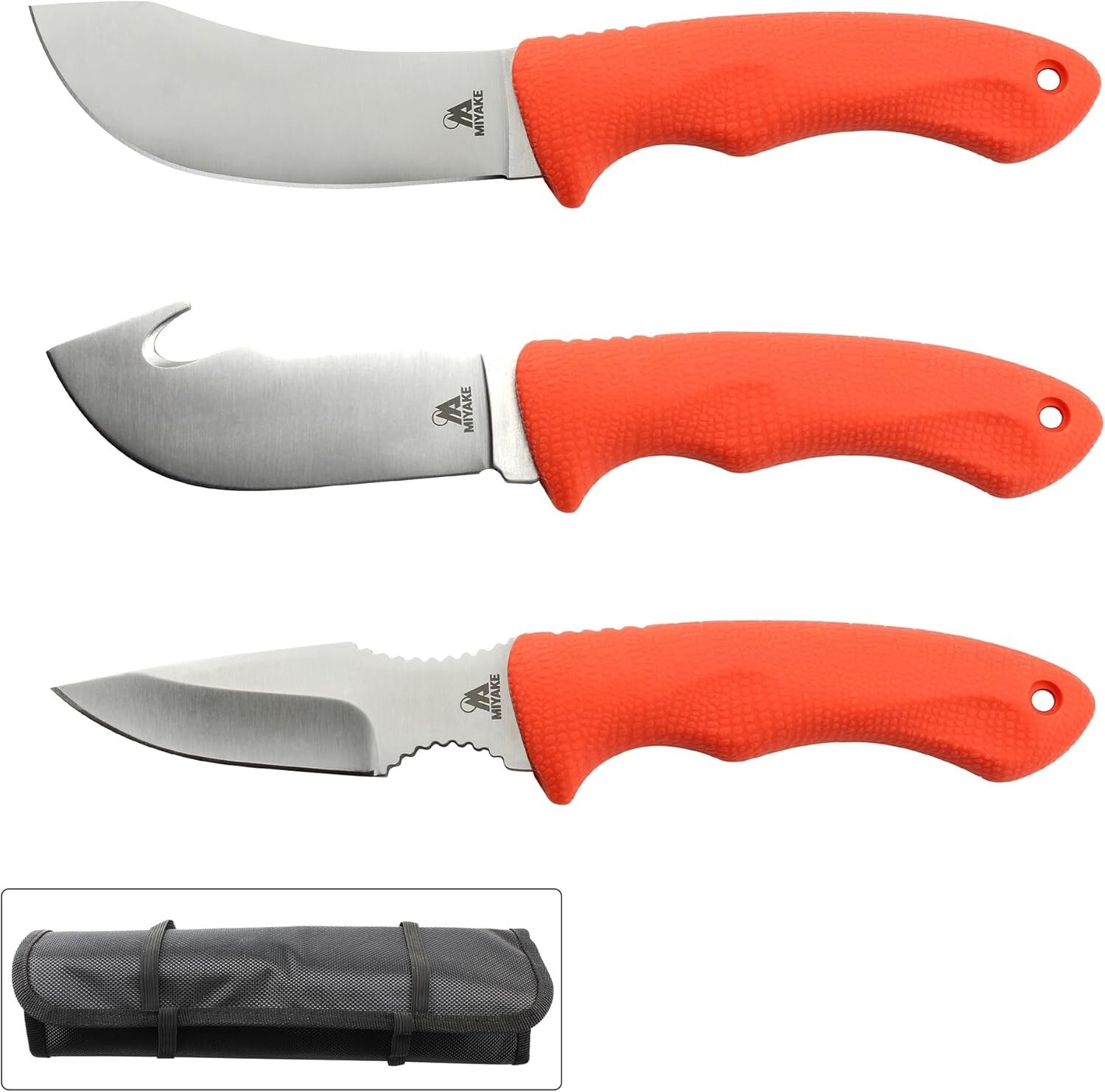 4PC Hunting Knife Set Field Dressing Kit – Deer Elk Gut Hook Skinning Knives