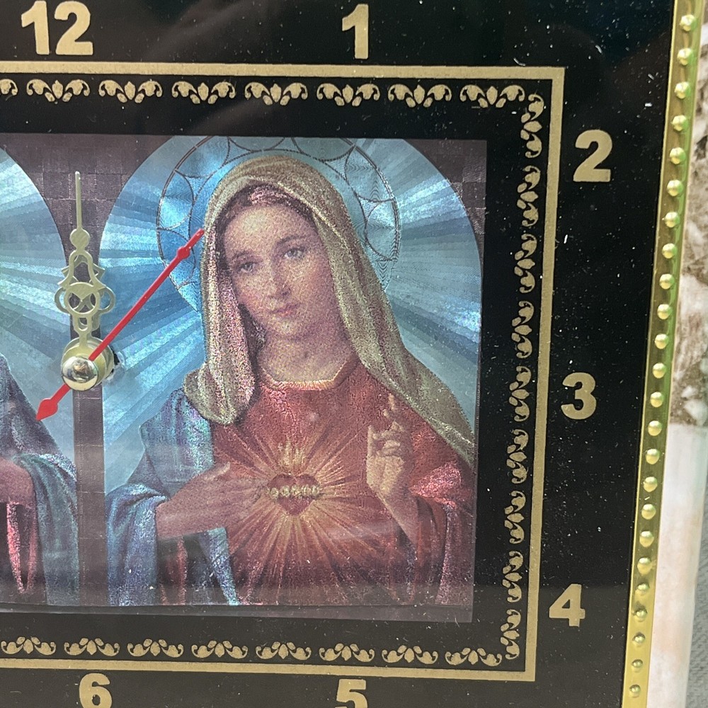 Jesus and Mary - Framed Desktop Clock - Quartz