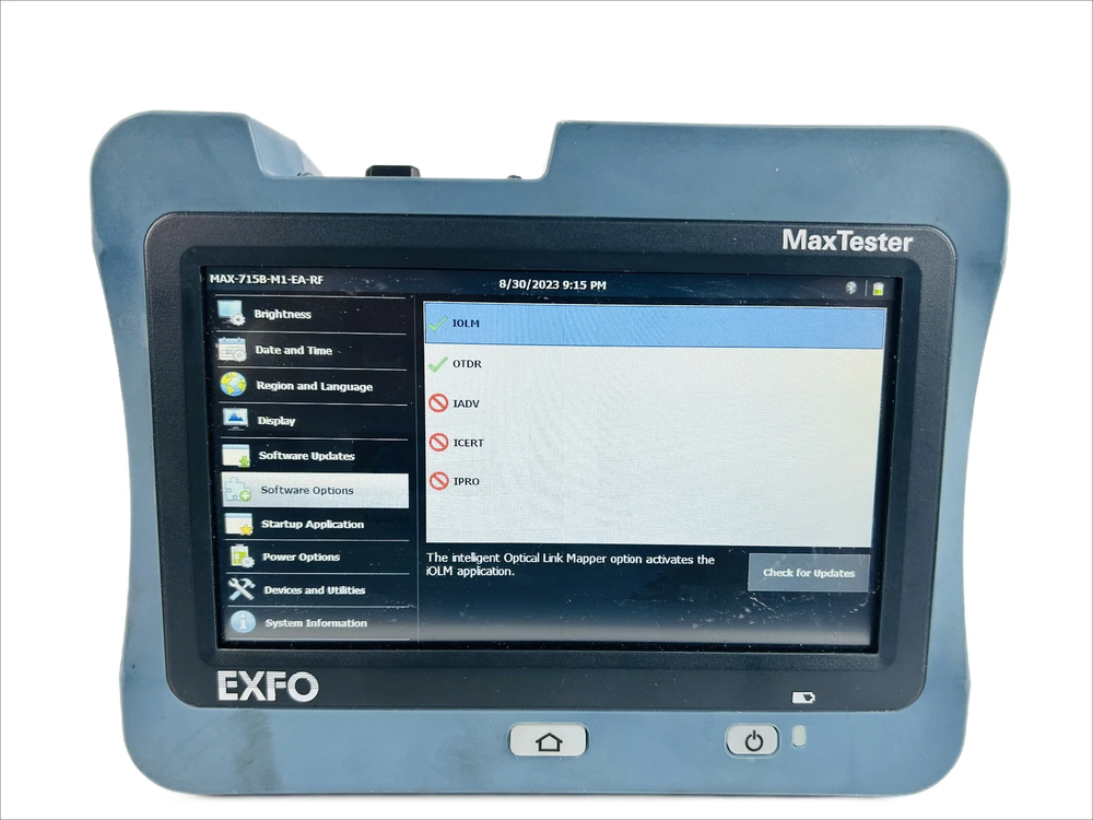 EXFO Maxtester MAX-715B-M1-EA W/ OTDR and IOLM