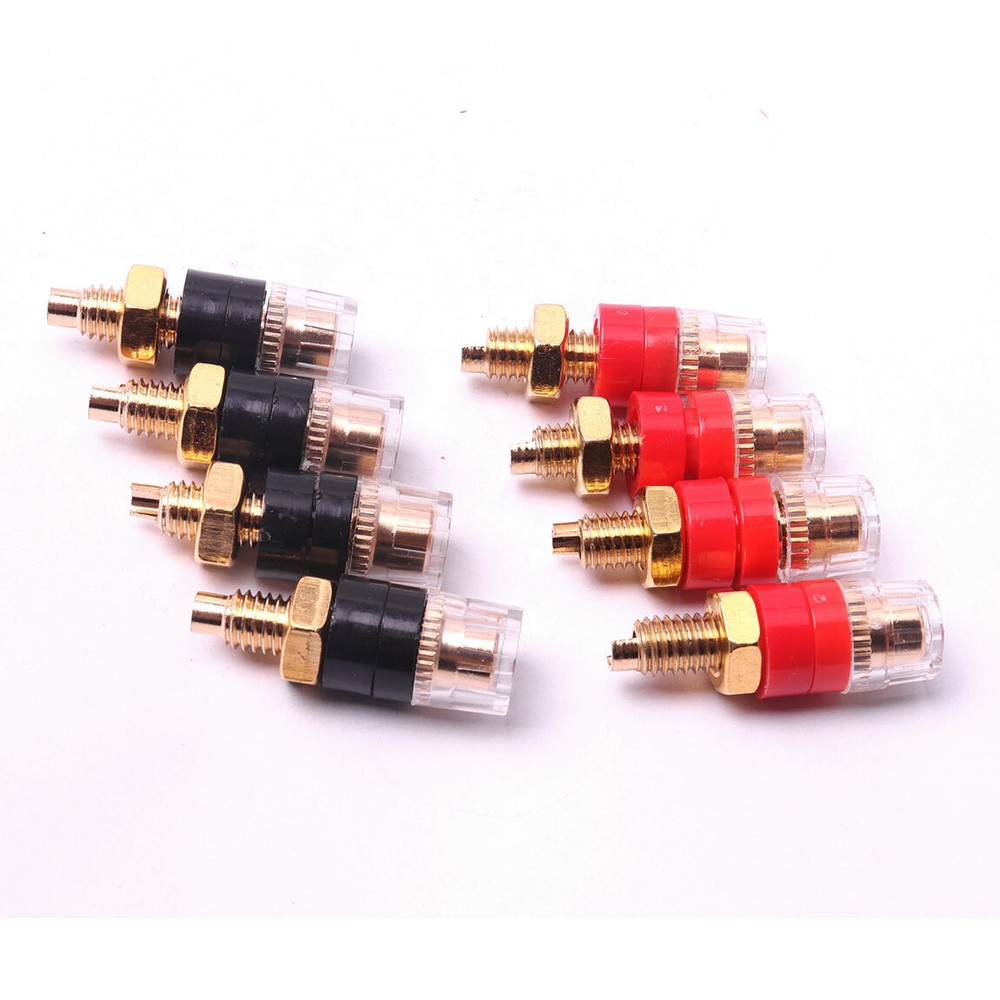 Black Speaker Terminal Binding Post Banana Plug Jack Female Socket Connector