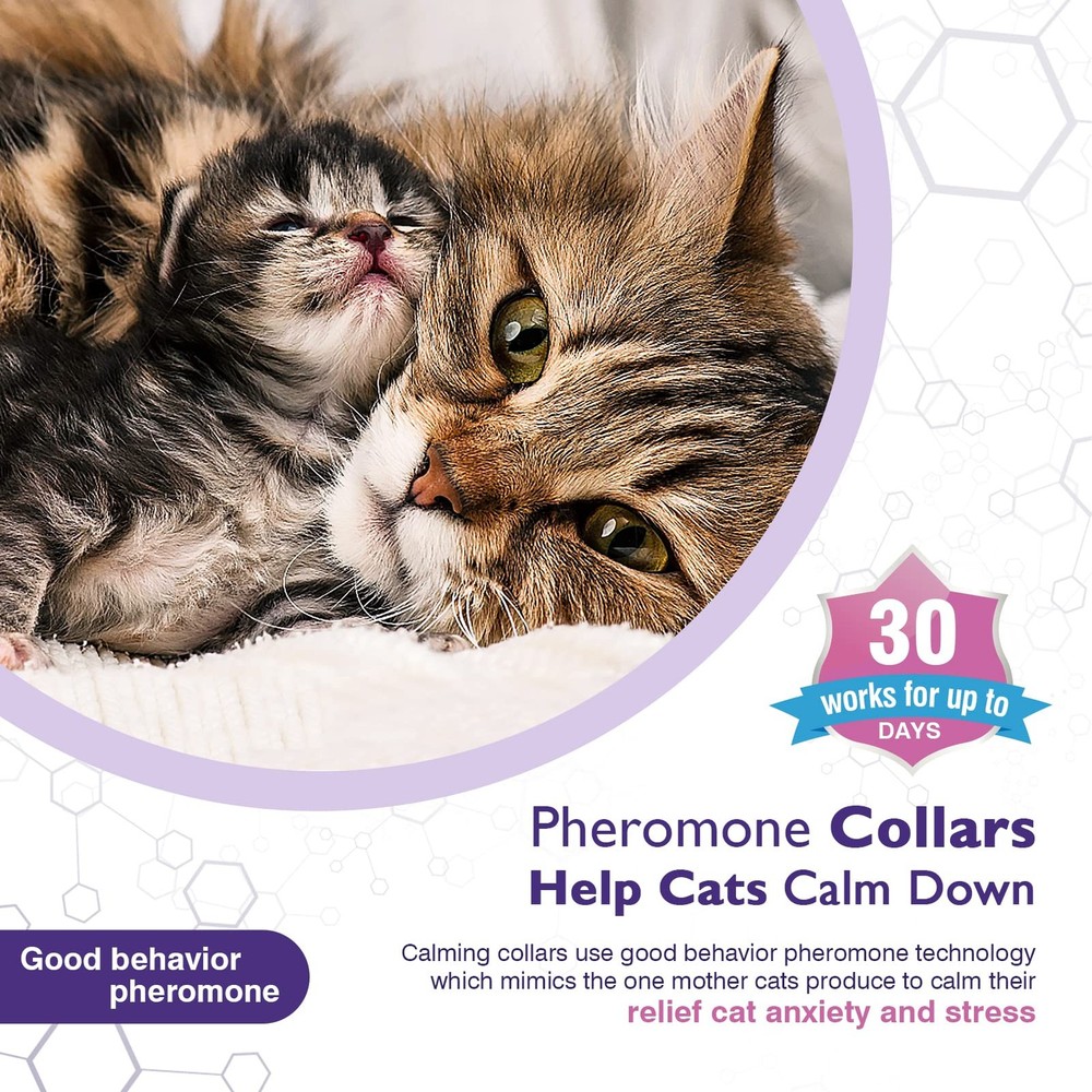 3 Pack Calming Collar Efficient Relieve Reduce Anxiety Stress Pheromones Calm...