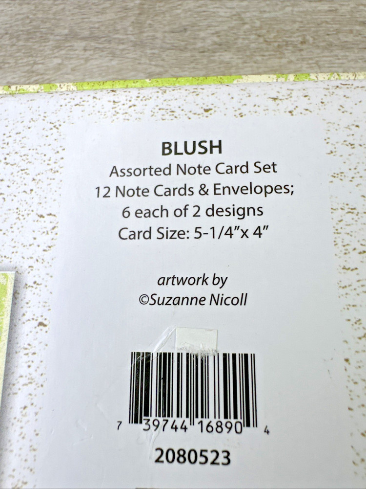 Lang Blush Notecard Set 12 Count w/Envelopes NEW Multicolor