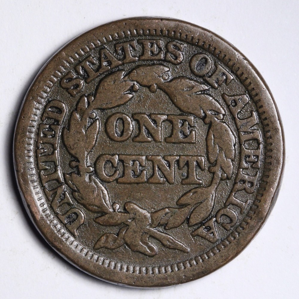 1847 Braided Hair Large Cent CHOICE FINE E334 DCL