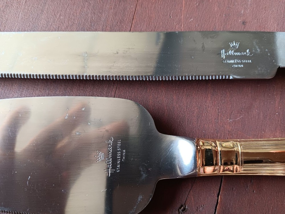 VTG Hallmark wedding cake serving set