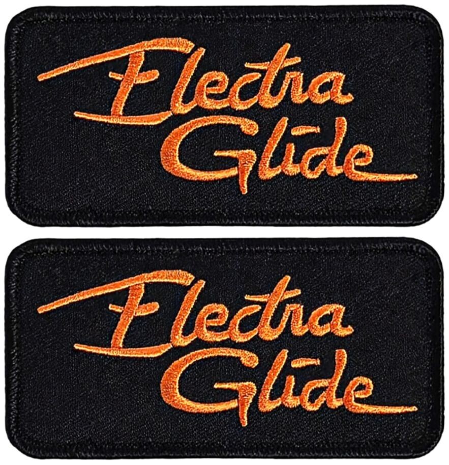 Electra Glide Motorcycle Biker Chopper Patch | 2PC IRON ON SEW 4"X 2"