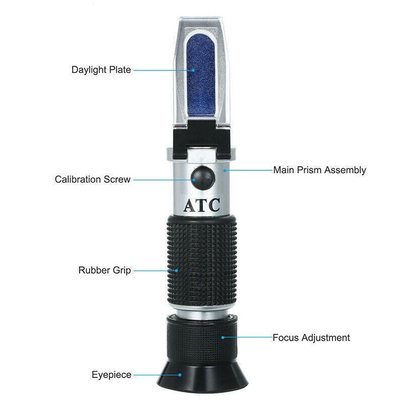 0-32% Dual Scale Brix Meter Refractometer Beer Wort Concentration Sugar Tester