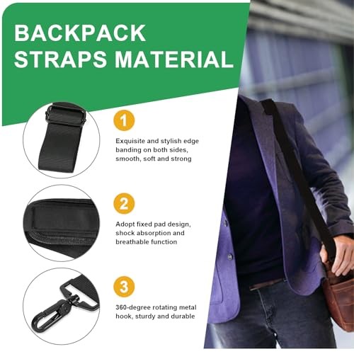 Ameri 52" Bag Shoulder Strap, Universal Adjustable Shoulder Belt Replacement