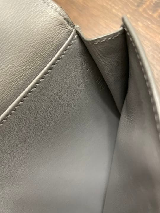 CELINE Celine Large Strap Wallet Gray From Japan