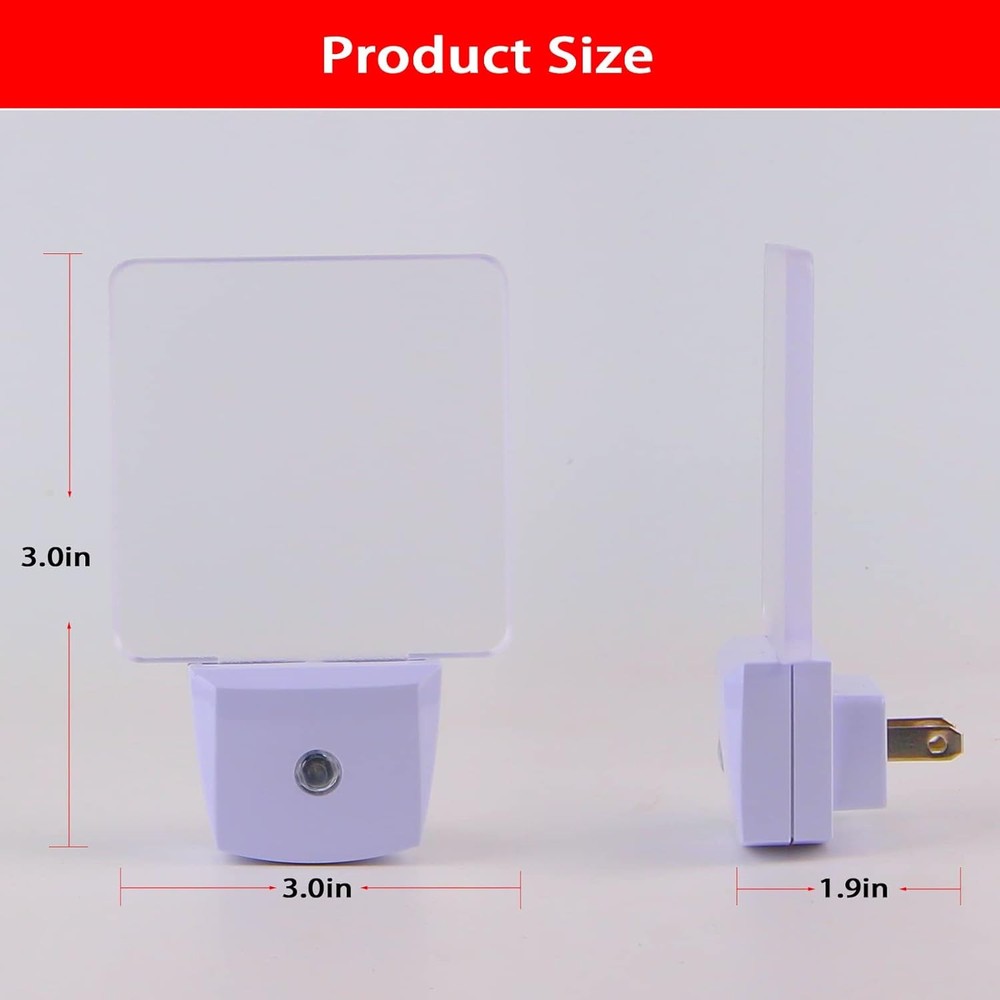 Red Night Lights Plug in 2 Pack, 0.5W Light with cube,