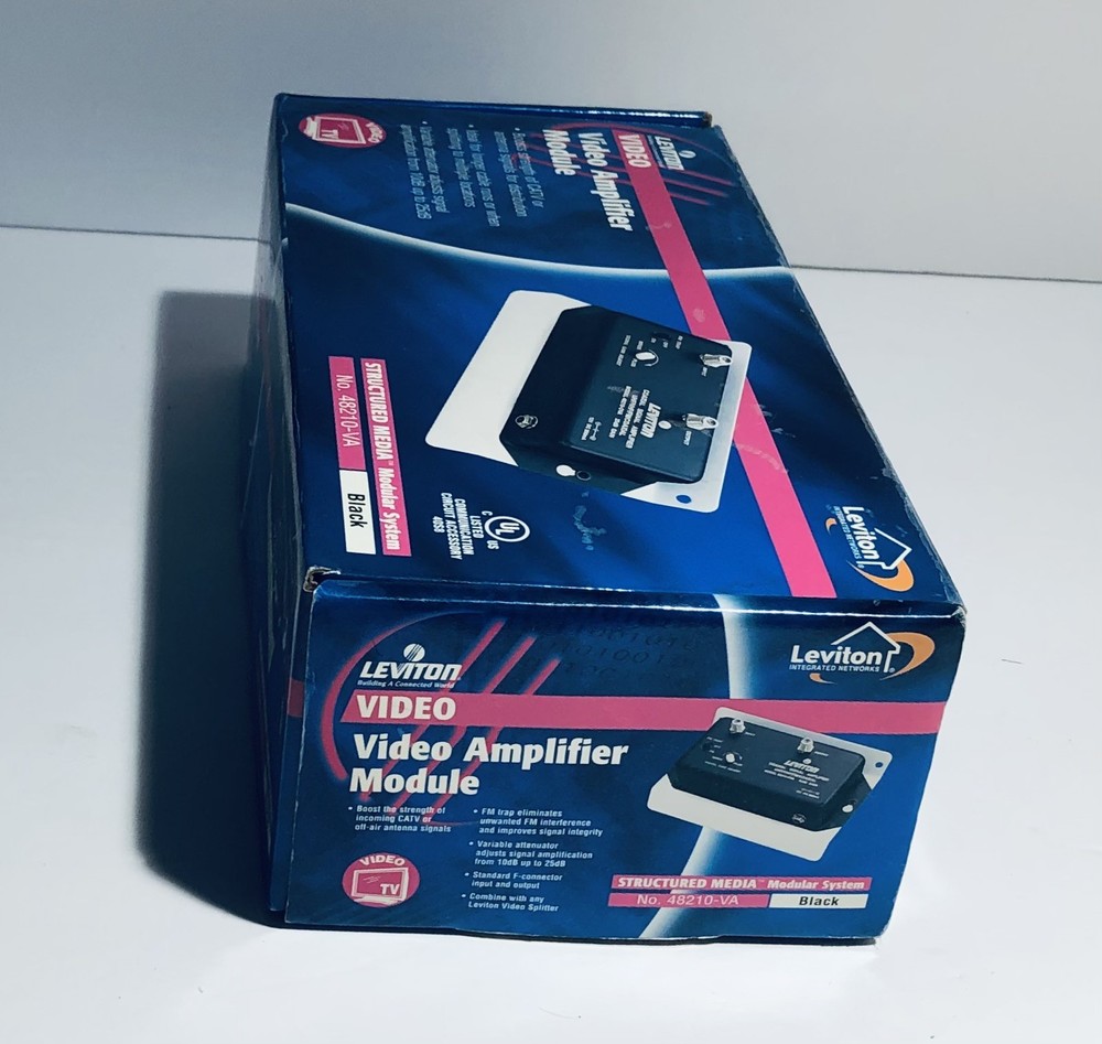 Leviton Structured Media Video Amplifier Module 48210-VA Black New In Box