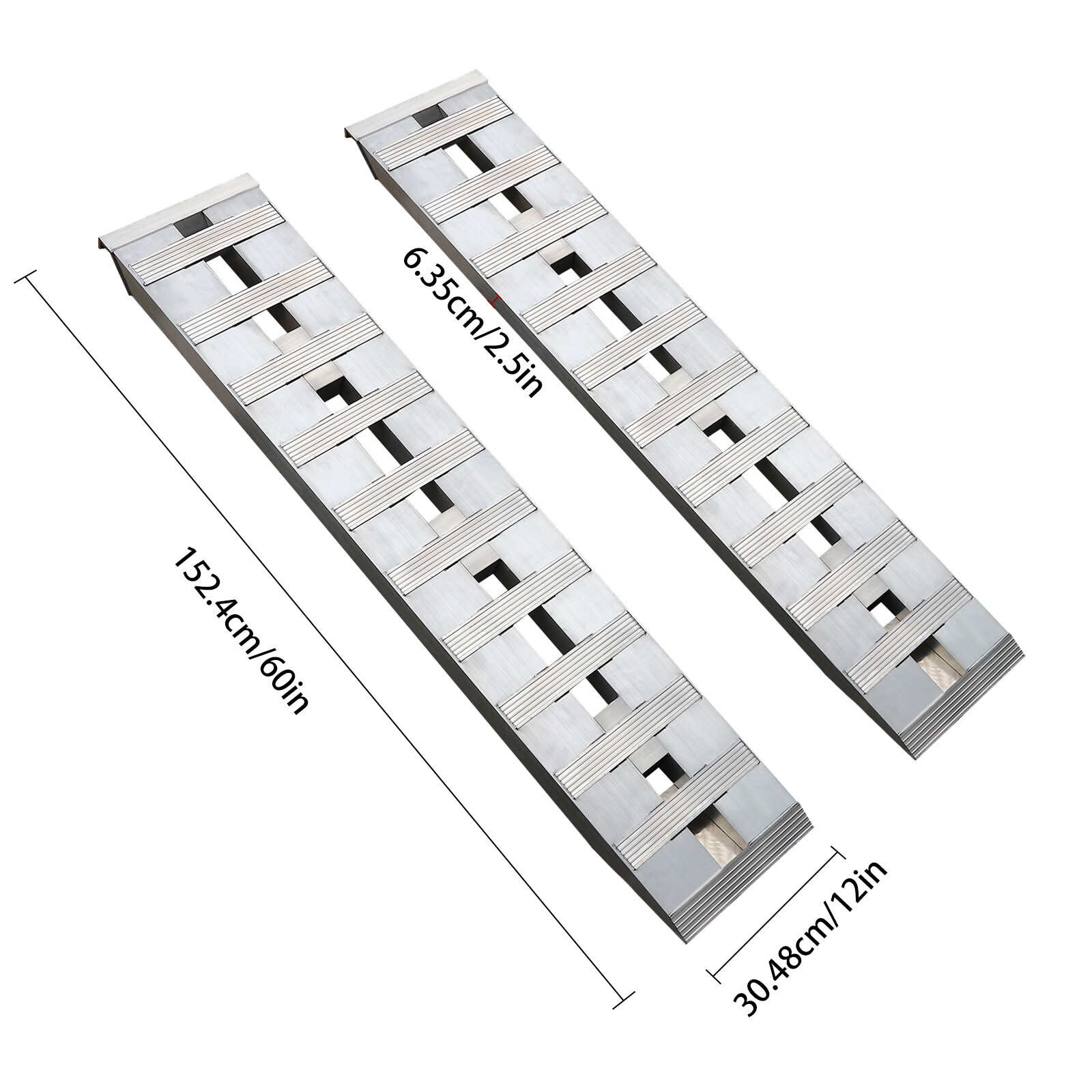 Truck Car Auto Trailer Ramps Universal Hook Aluminum Loading Ramps 2.72t/6000lbs