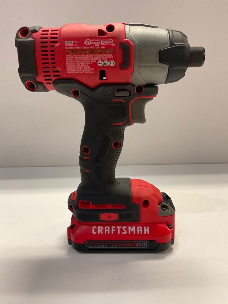 Craftsman V20 Max Variable Speed Cordless Impact Driver CMCF800 W/ Batt