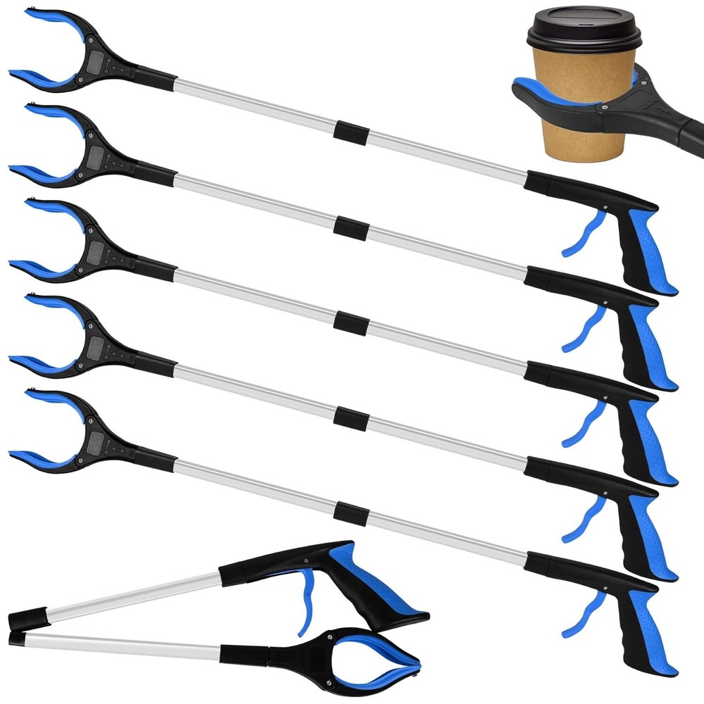 Multi-Use 6-Pack 32-Inch Grabbers - Lightweight Assist Tools for Everyday Tasks