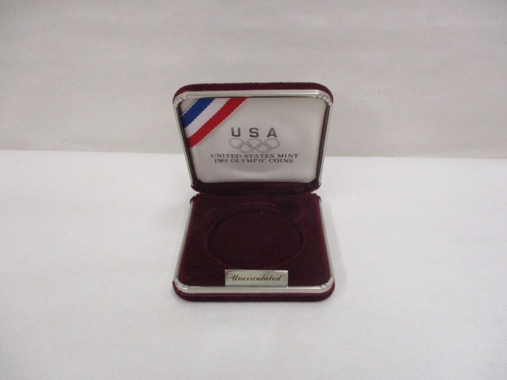 EMPTY BOX For Uncirculated 1988 US Olympic Silver Dollar Coin