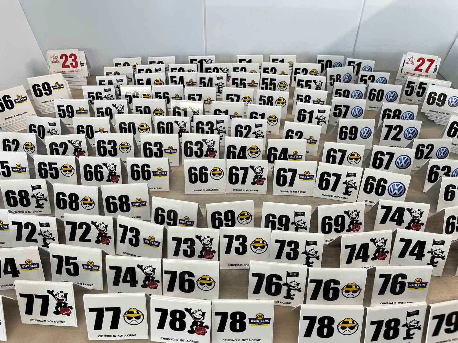 custom Carls Jr Table table Number any number chevy ,vw,jdm, c10 showcar