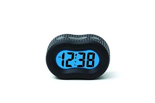 Timelink Smartlight Digital Rubber Outer Shell Alarm Clock (Black)