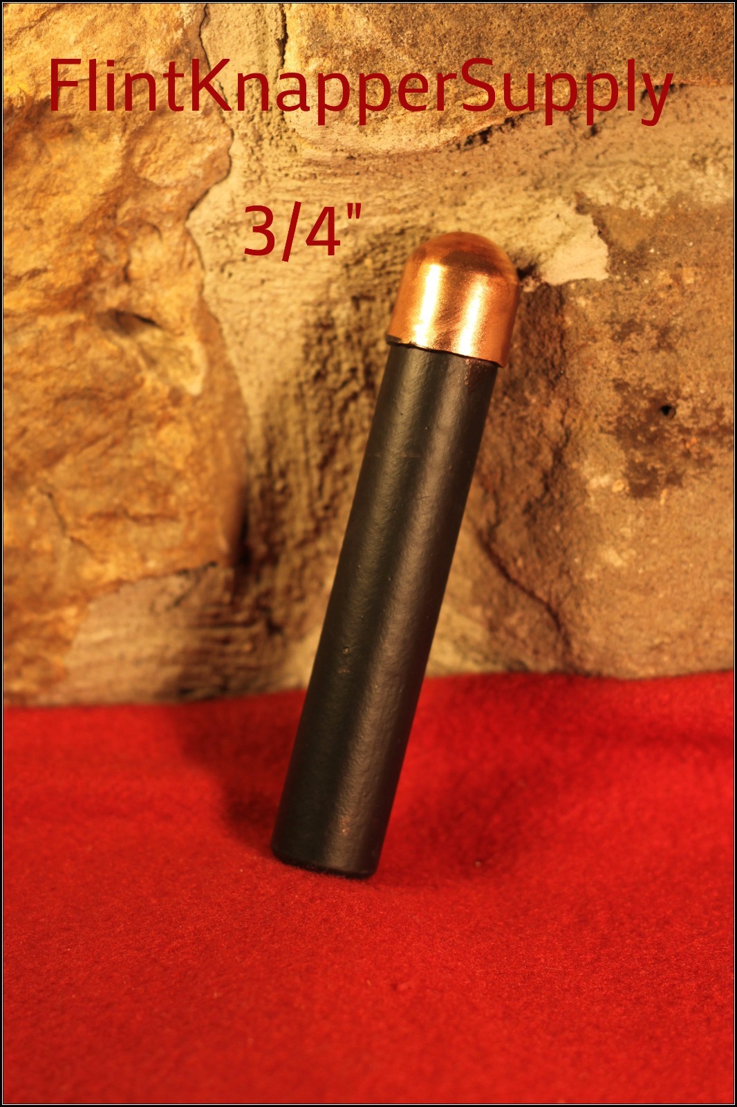 5 Piece Lead Filled Bopper Set - Copper Billets, Flint knapping tools, arrowhead