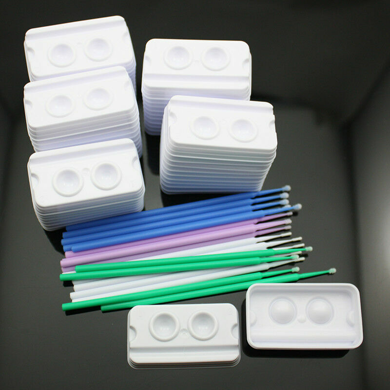 100 Pcs Dental Micro Brush Disposable Materials Tooth Applicators Medium Fine