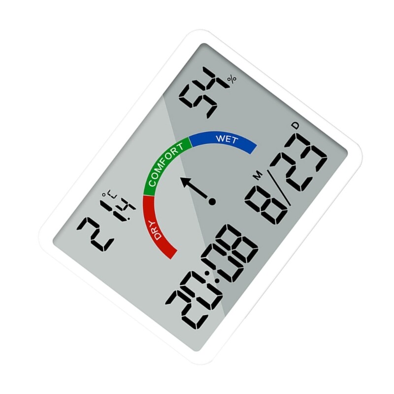 Stylish Digital Wall Clock Date, Temperature Digital Display Suction