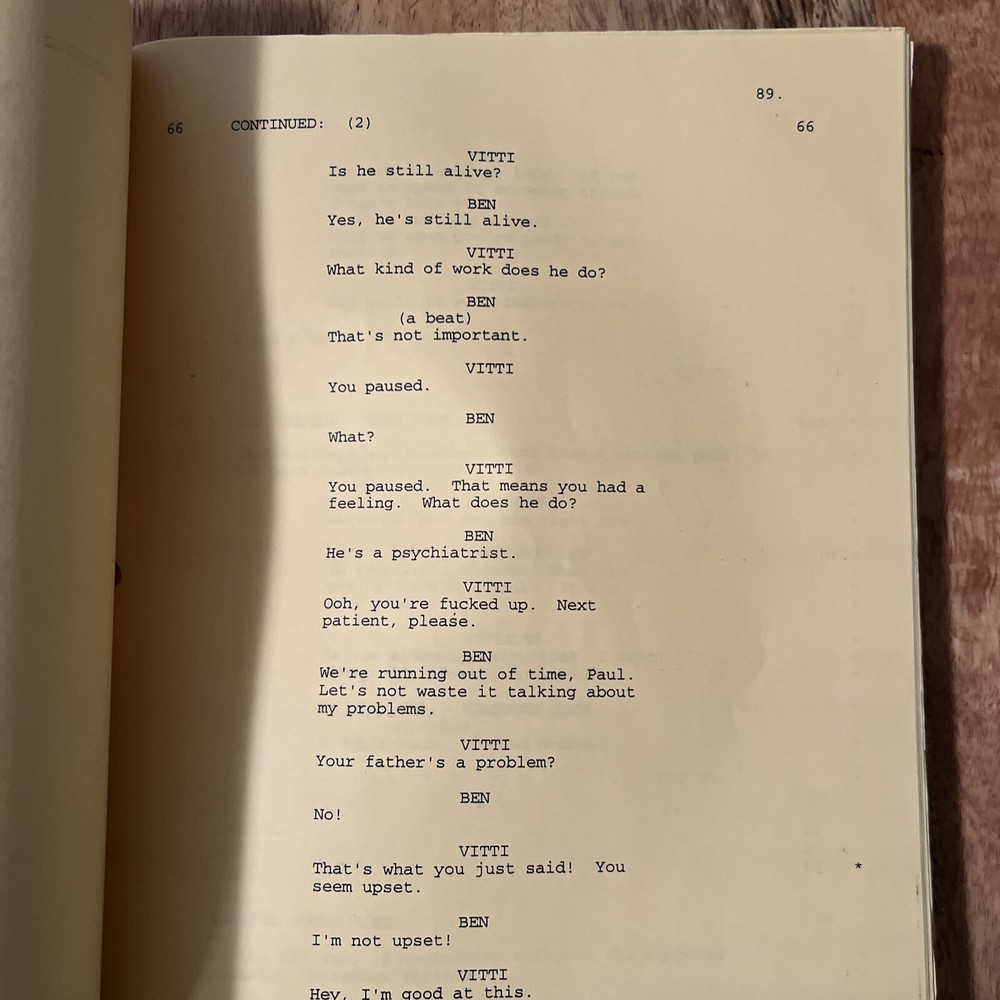 ANALYZE THIS original SCRIPT ROBERT DE NIRO, BILLY CRYSTAL from set Rev. 6/17/98