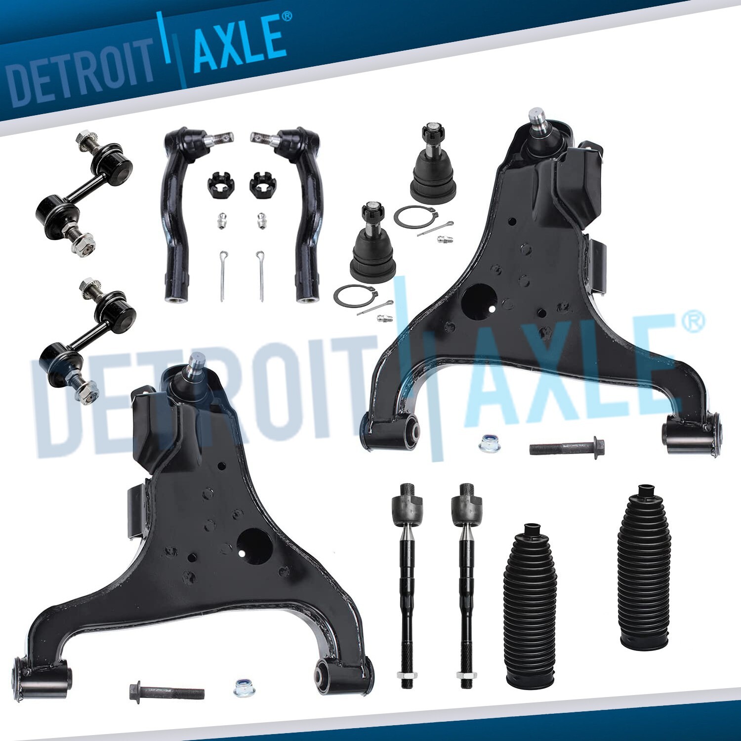 Front Lower Control Arms Tierods Sway Bars for Infiniti QX56 Nissan Armada Titan