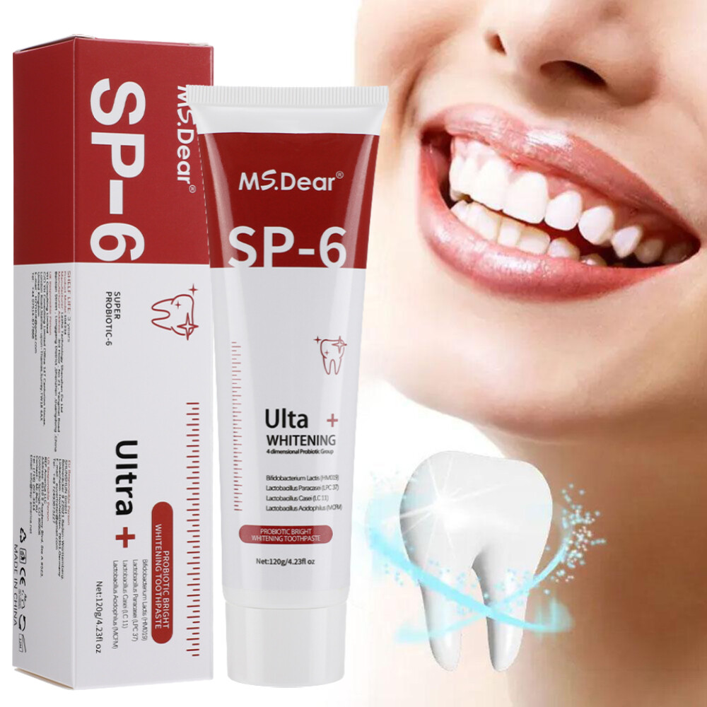 SP-6 Probiotic Toothpaste Clean Teeth Fresh Breath Whitening Stain Removing