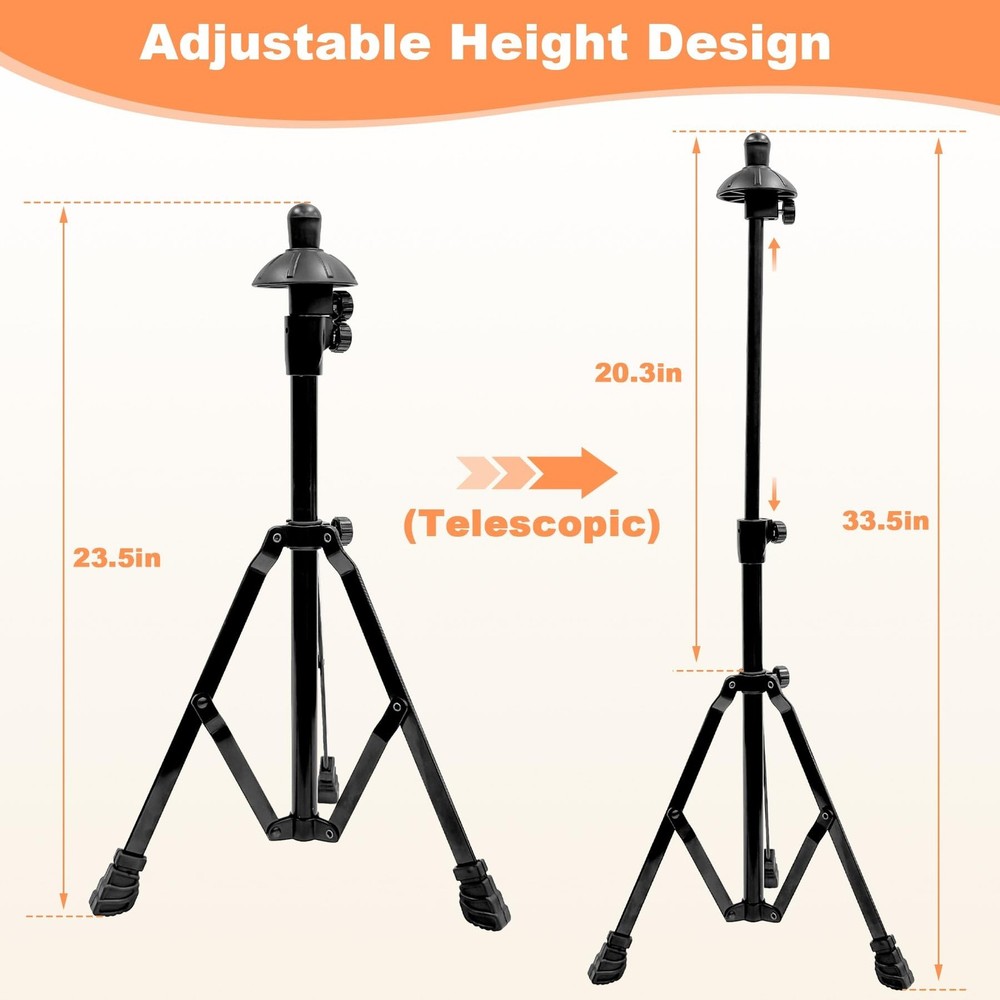 Earthtec Folding Trombone Stand Retractable Height Adjustment, Triangular Sta...