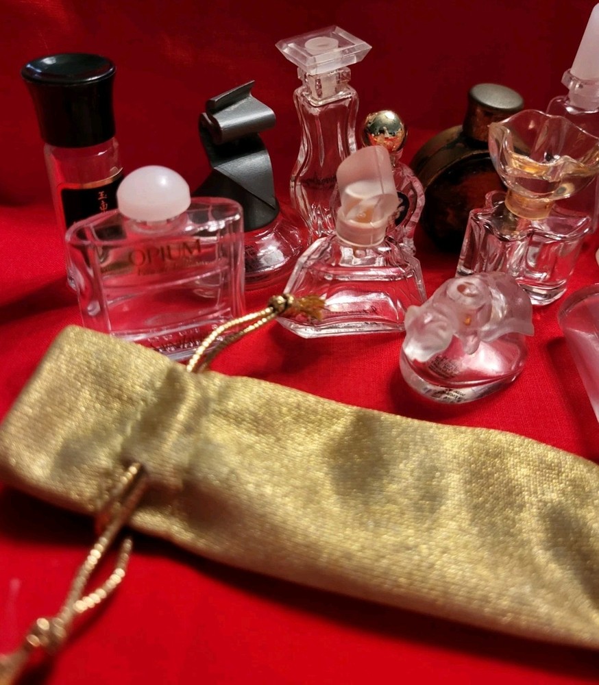 Large Lot 17 Empty Miniature Perfume Bottles and 10 Empty Sample Tubes
