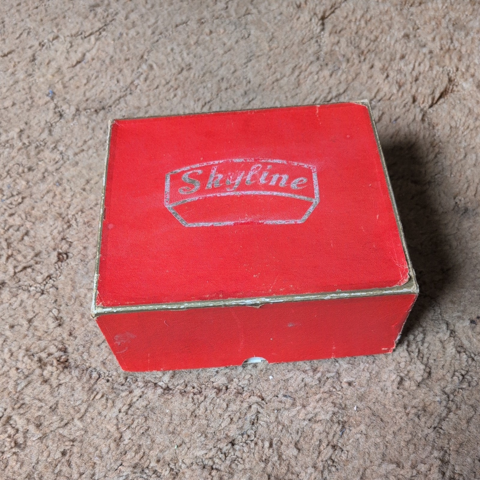 Japan Antique Vintage SKYLINE 7x35 Binoculars Leather Case Original Box extras