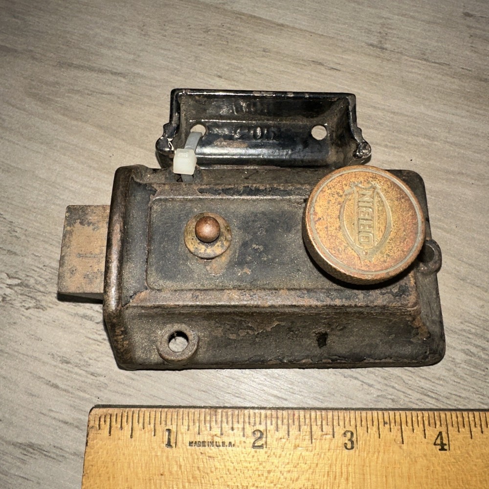 Antique Corbin Deadbolt Latch Surface Mount Working