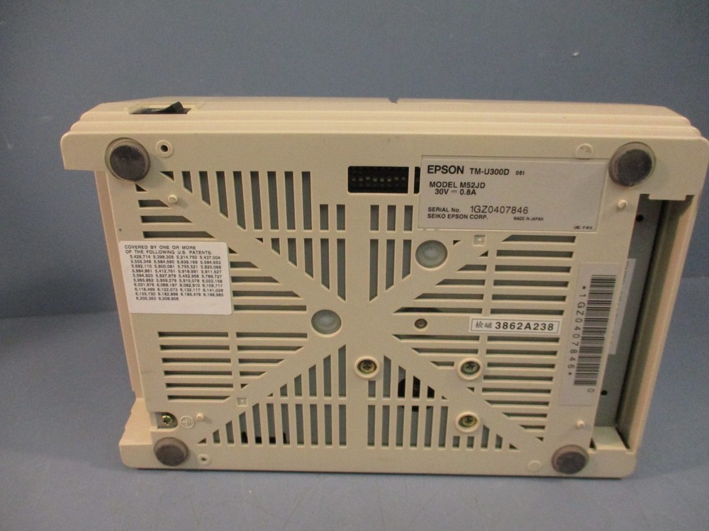 EPSON TM-U300D Model: M52JD POS Impact Receipt Printer 30V-0.8A Serial Interface