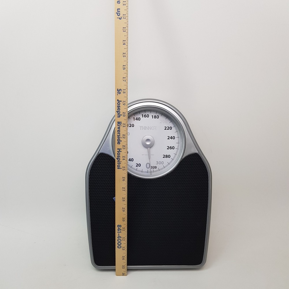 Thinner Extra-Large Dial Analog Precision Bathroom Scale, Body Weight 330 lb