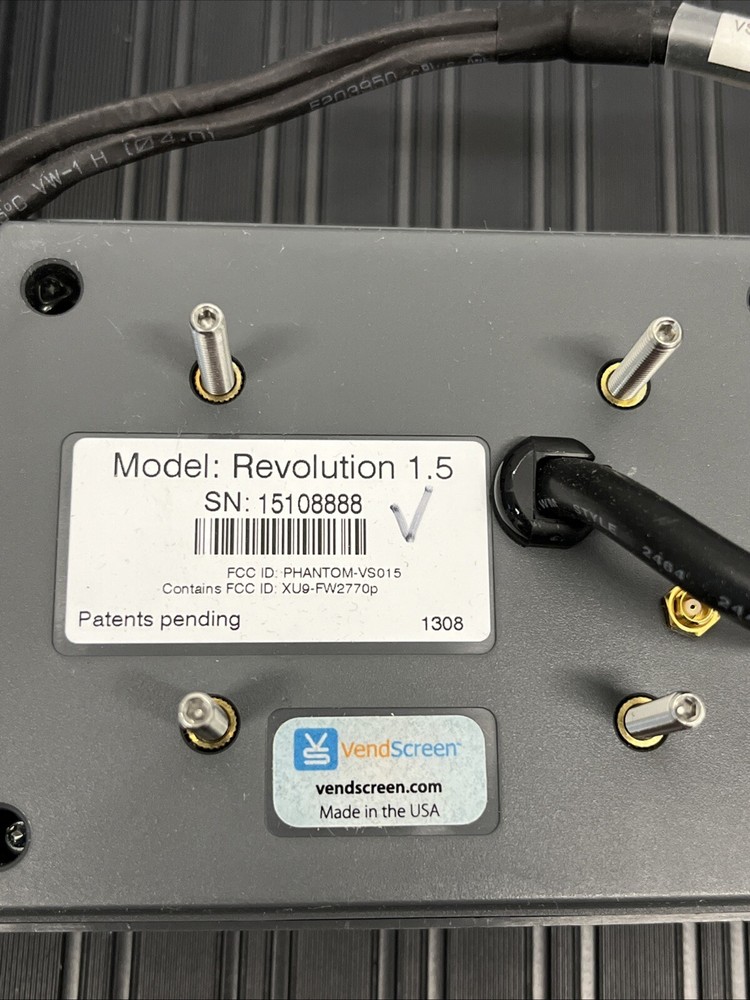 VendScreen VS Revolution 1.5 Touch Screen Credit Card Reader For Vending Machine