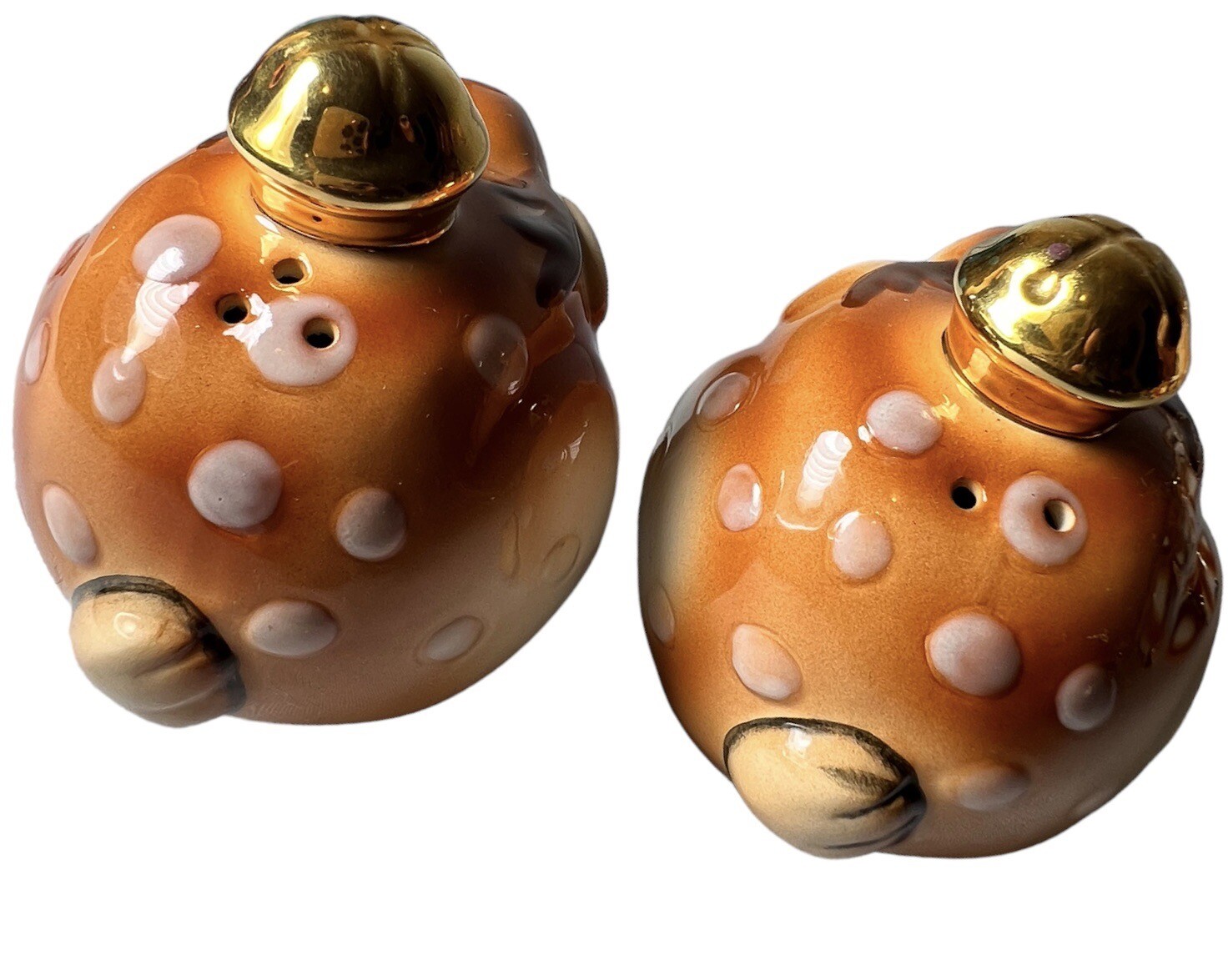 VTG Christopher Radko Shiny-Brite Salt And Pepper Shakers Deer Friends Retired