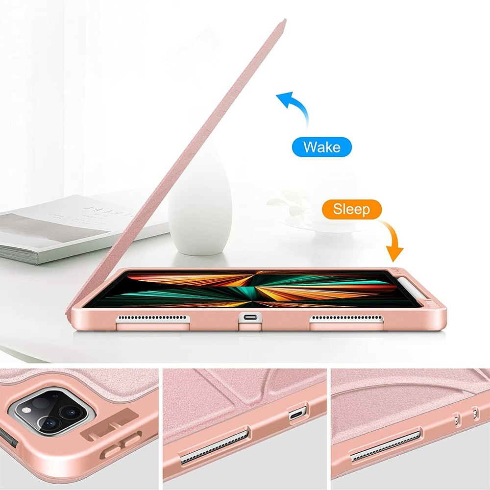 For iPad Pro 12.9" 6th Gen 2022 Multiple Angle Rugged Stand Case Soft Back Cover