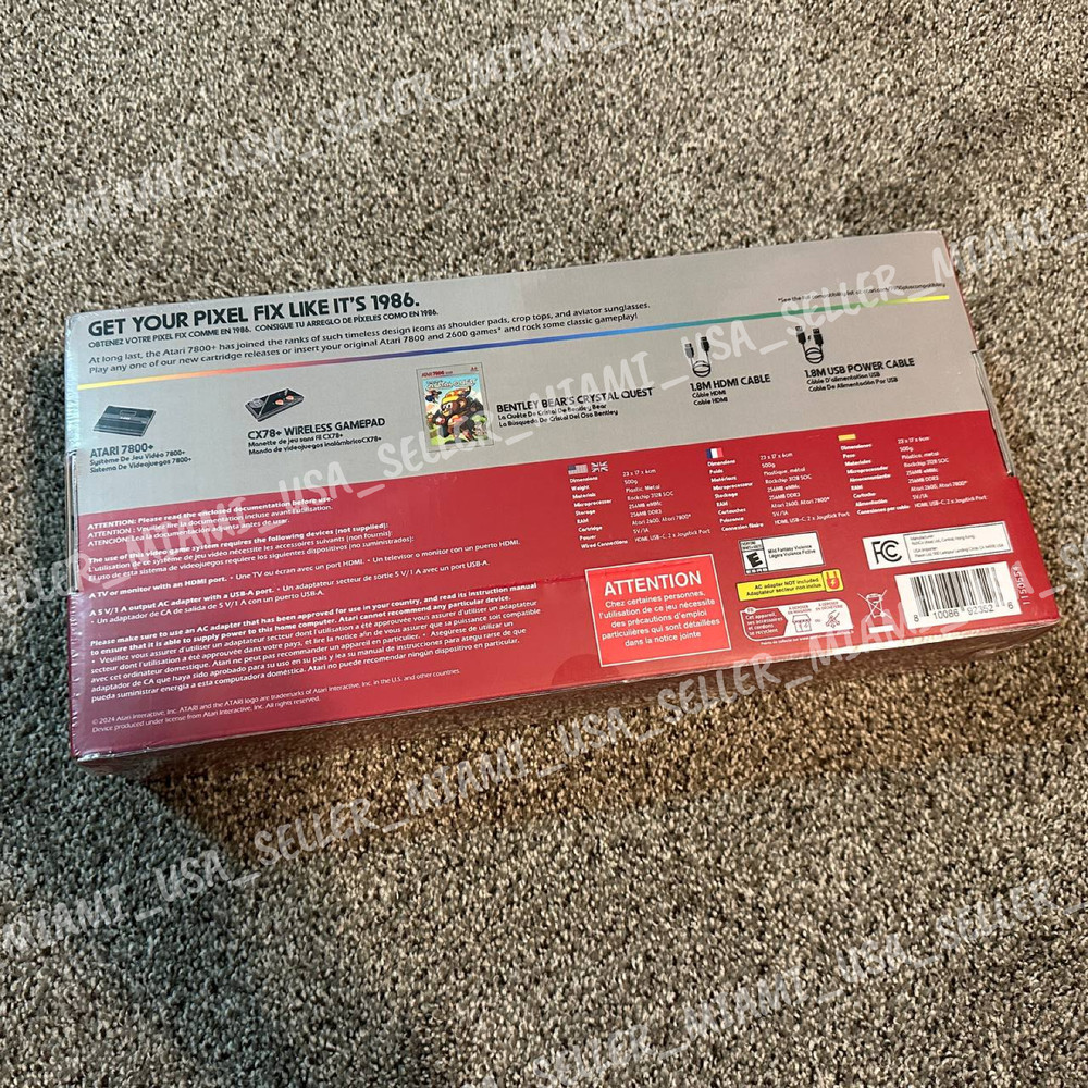 2024 Atari 7800 Plus Official HDMI Console & Wireless Controller 7800+ Sealed
